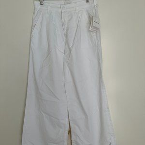 MOTHER pants- The Pouty Prep Crop Cuff in Breaking waves wash (white), Size 27
